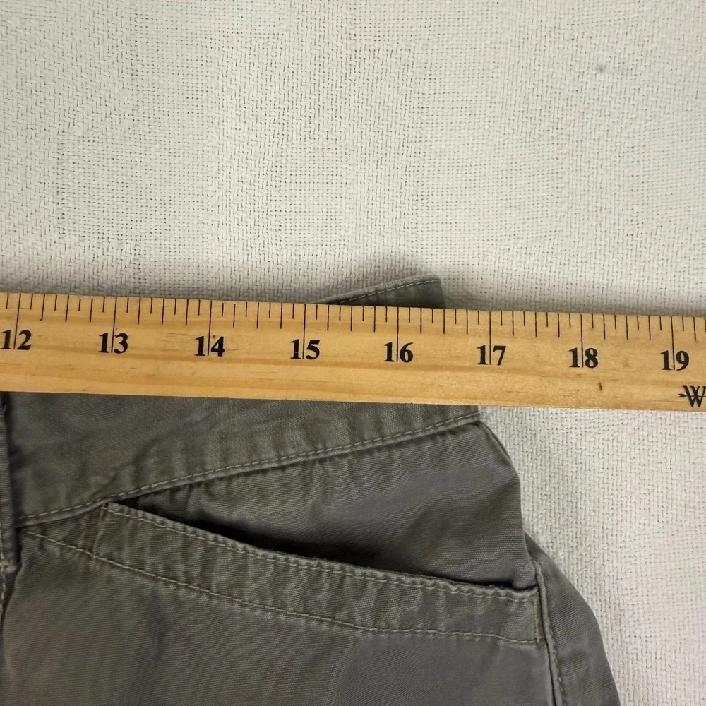 Dockers Women Olive Green Cotton Chino Shorts Size 14 Mid Rise Utility Casual